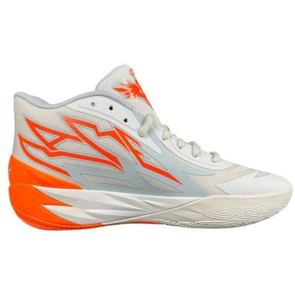 PUMA Size 13 MB.02 LaMelo Ball Basketball Sneakers Shoes Grey & Orange 378288 02 main image 8